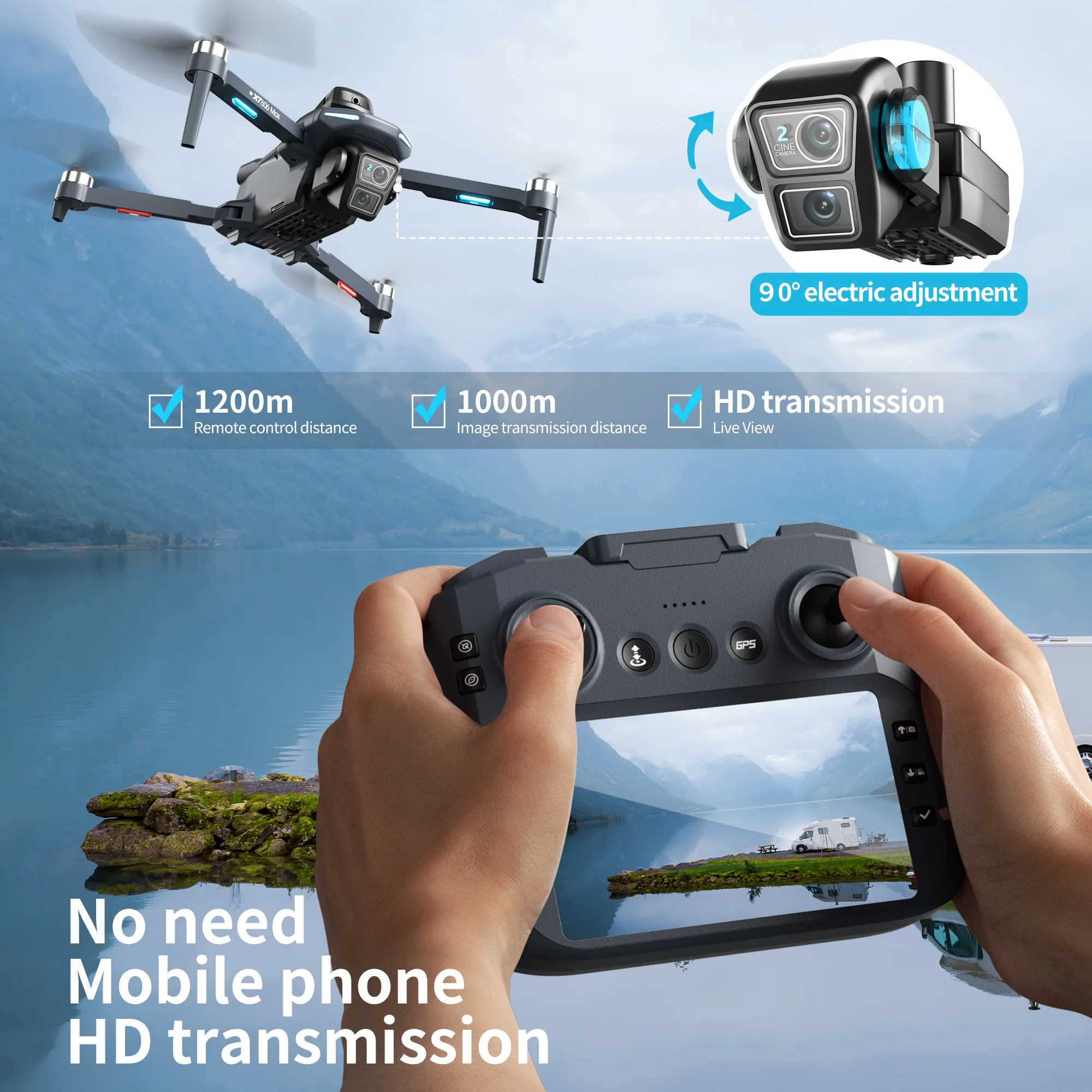 Drone Profissional Lenovo XT60 - Drone Kit With Camera avaliação e preço